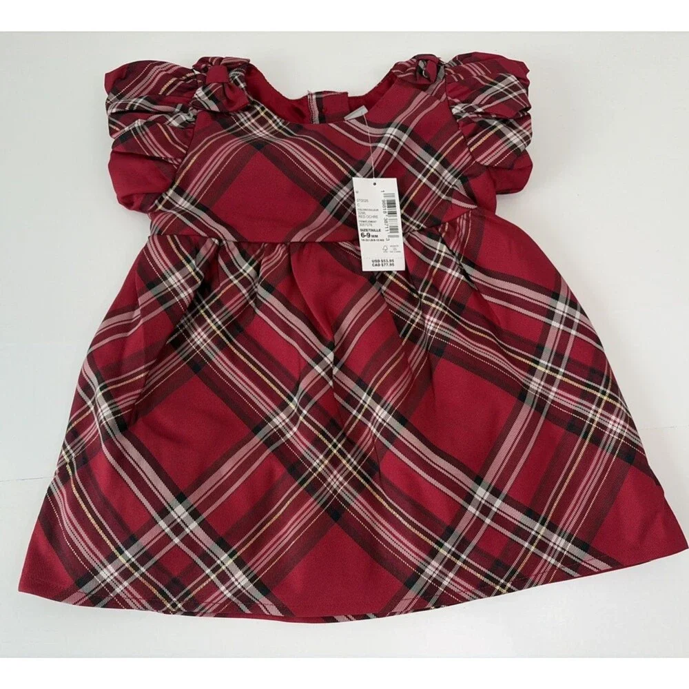 Children’s Place Baby Girl Holiday Dress Lined Multicolor Size 6-9 Months